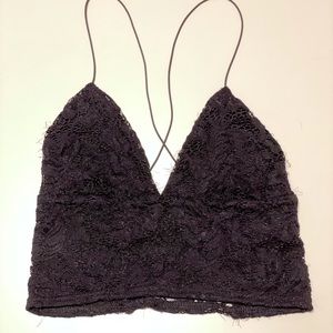 Urban Outfitters Black Lace Crop Top Size XS
